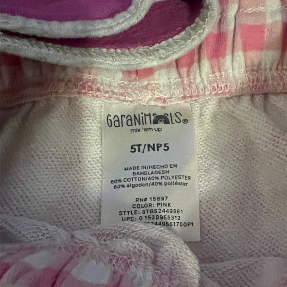 Garanimals Pink Gingham Girls' Shorts - Picture 2 of 2